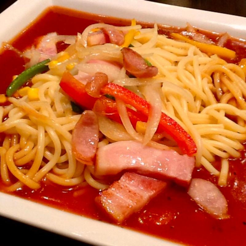 あんかけスパ(ベーコンと野菜のせ)(カフェ・ド・メトロ)