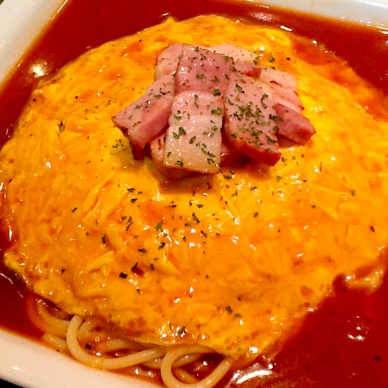 あんかけスパ(卵焼きとベーコンのせ)(カフェ・ド・メトロ)