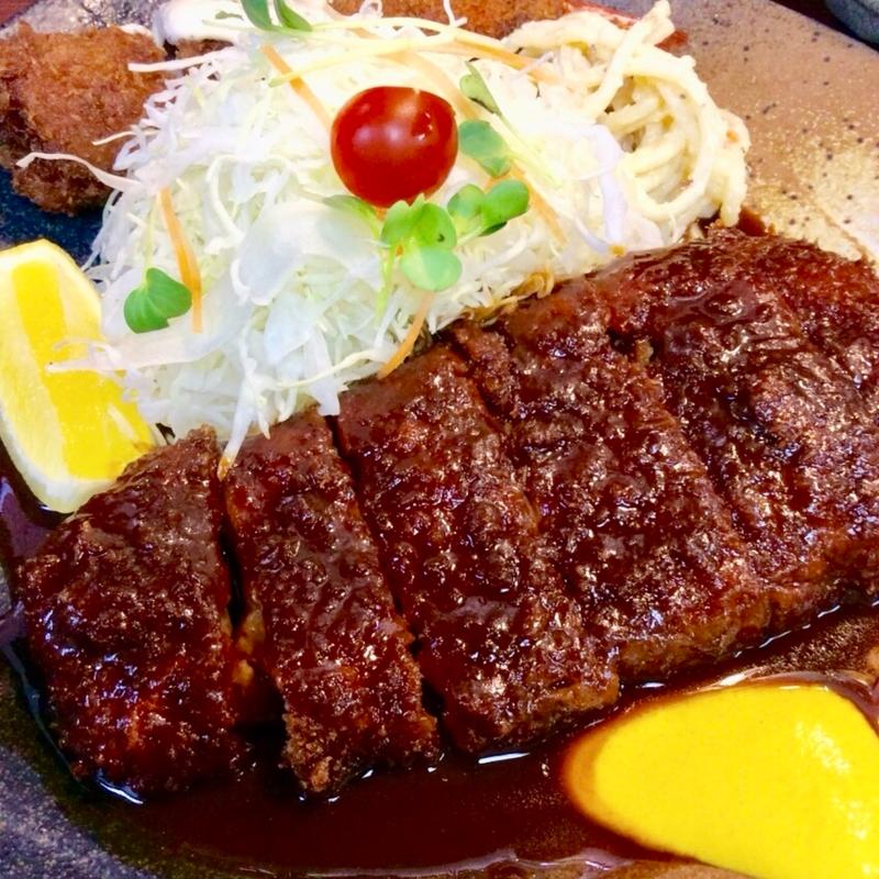 ロースかつエビミックス(矢田かつ)