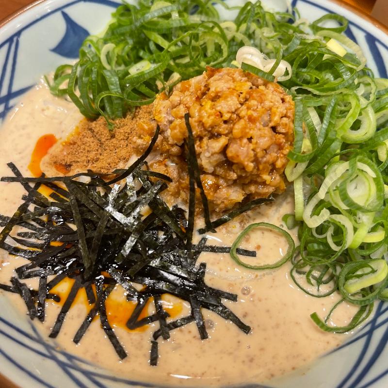 冷やしピリ辛豆乳担々うどん(丸亀製麺三木)