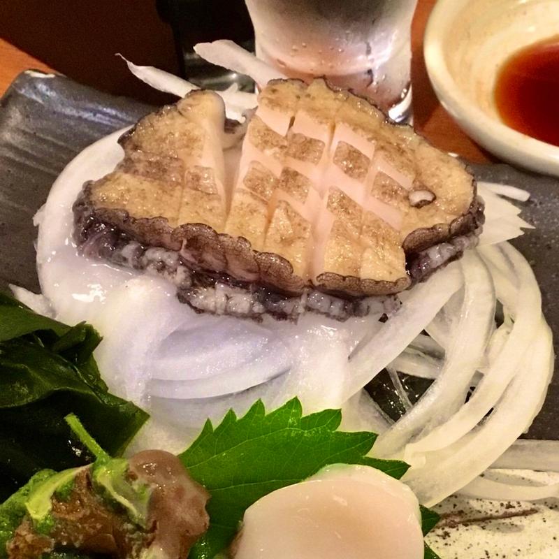 アワビ醤油バター炒め(麺亭 しおつる)