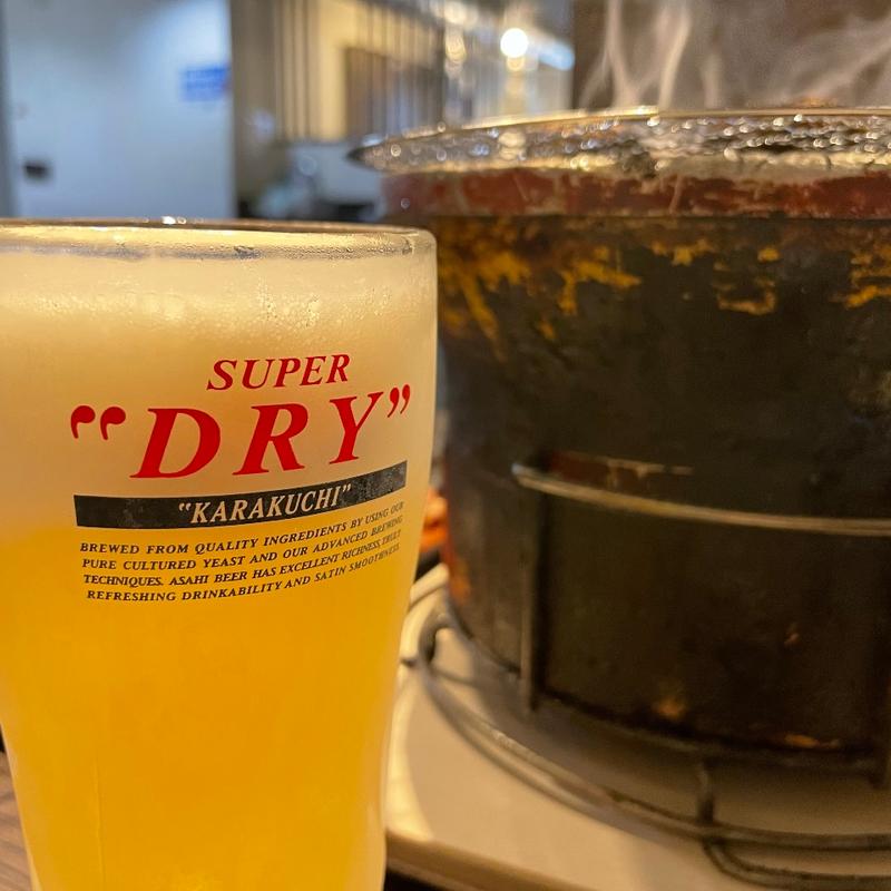 生ビール(七輪焼肉 安安 赤羽店)