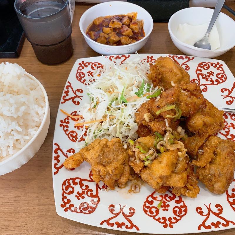 唐揚げ定食(中國面飯食堂 祥龍房 東八道路店)