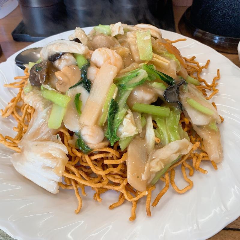 海鮮五目あんかけ硬焼きそば(中國面飯食堂 祥龍房 東八道路店)