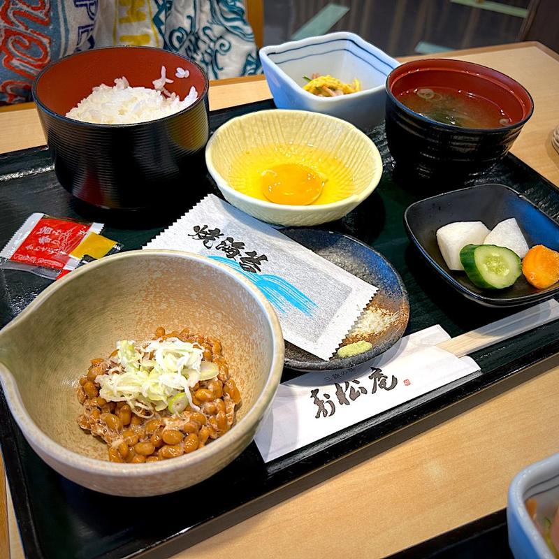 納豆定食(寿松庵 空港店)