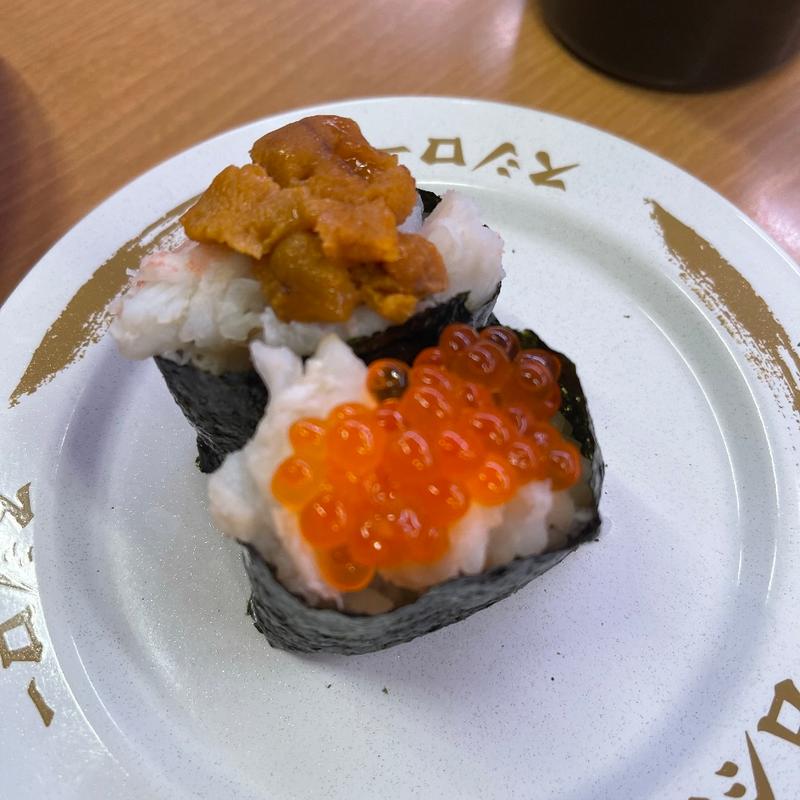 かに軍艦 うにいくらのせ(スシロー 三木店)