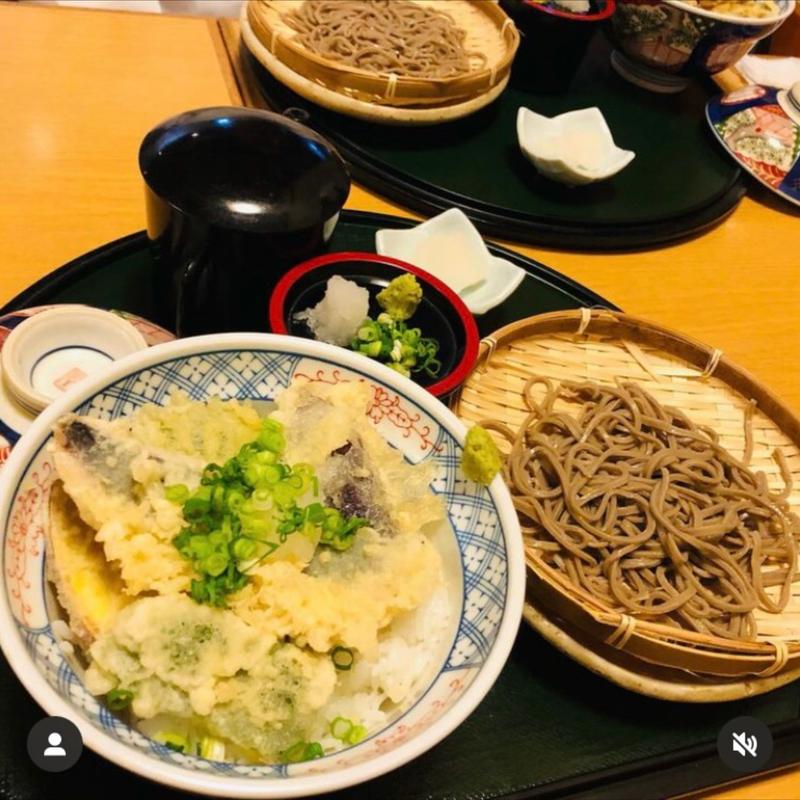 飛魚天丼+十割手打ちそば(海鮮本舗)