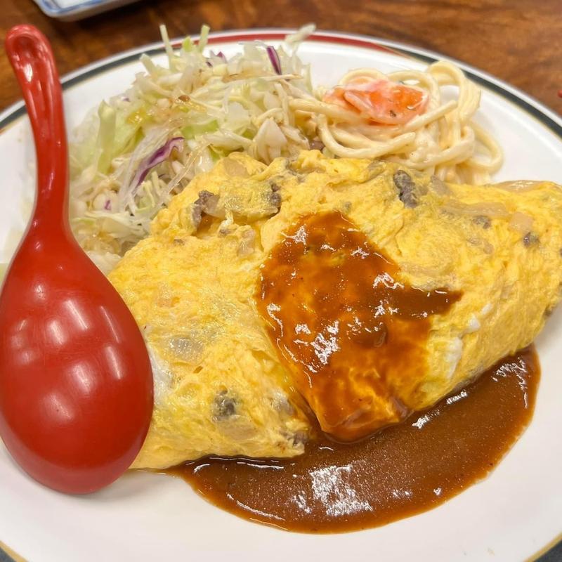 オムレツ定食(金時食堂)