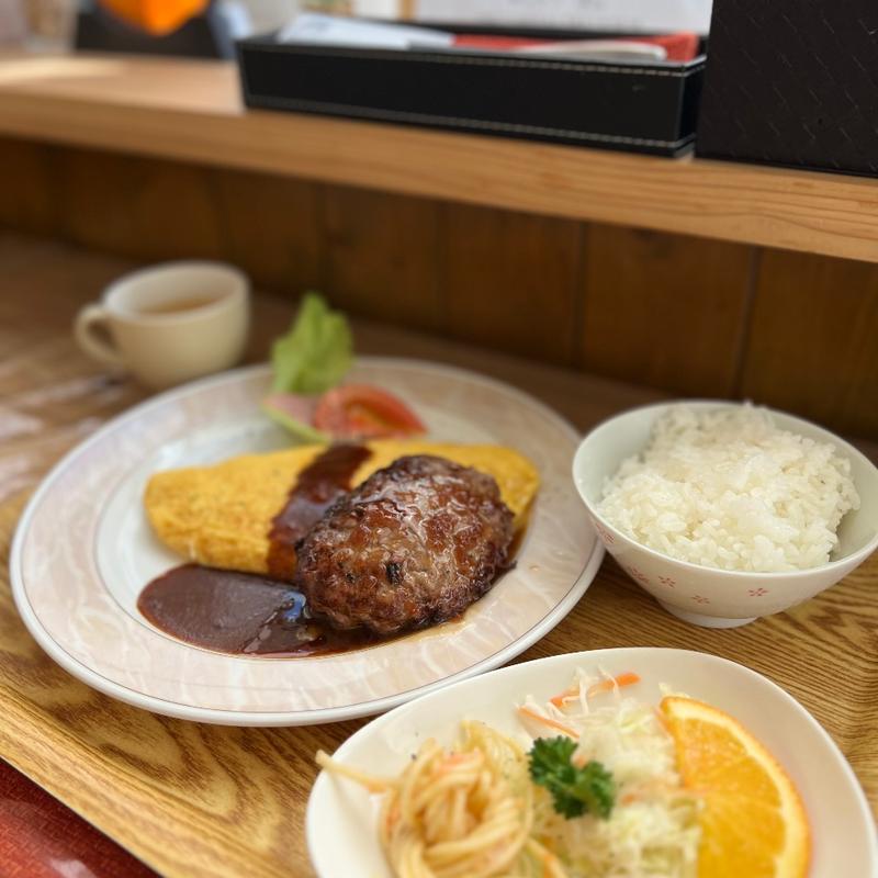 オムレツ&ハンバーグセット(ポポロ)