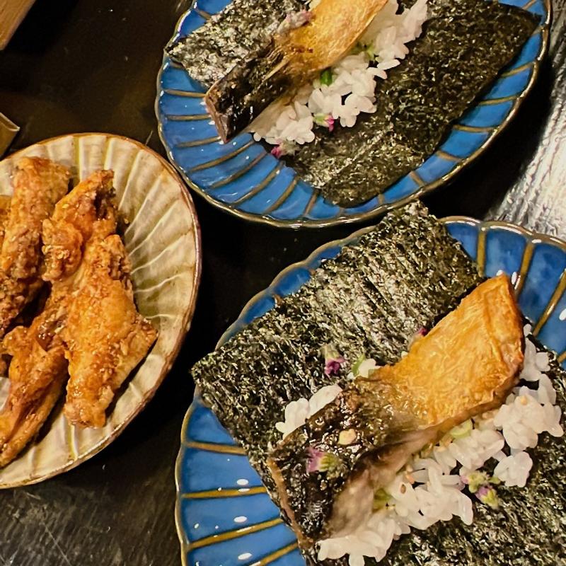 鯖サンド 手巻き寿司風(居酒屋くもさん 久茂地店)