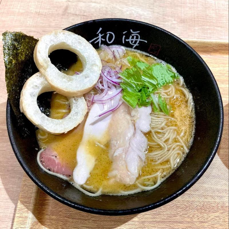 鶏白湯ラーメン 季節の炊き込みご飯 しらす(らーめん専門 和海 門真ららぽーと店)