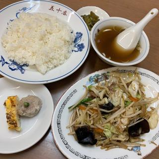 Cセット(肉野菜炒め)(五十番)