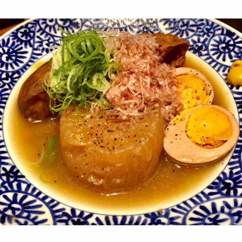 鶏白湯おでん おまかせ5種(ぬる燗佐藤 大坂)