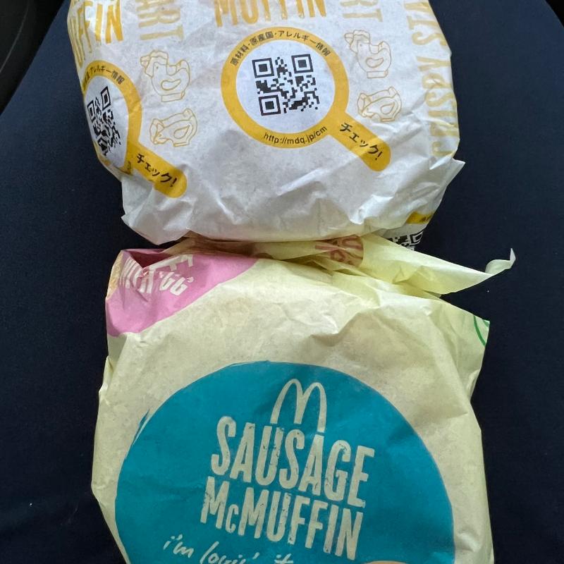 ソーセージマフィン、チキンクリスプマフィン(マクドナルド 保木間店)