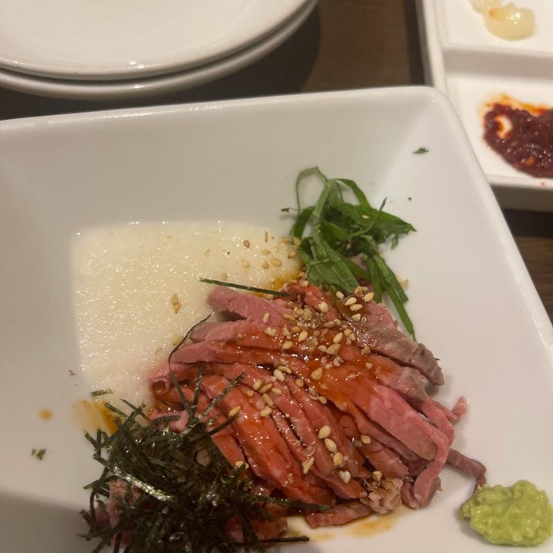 ローストビーフのとろろ和え(焼肉ダイニング ワンカルビ 三木店)