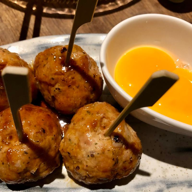 手作り月見つくね(京橋 金の独楽)