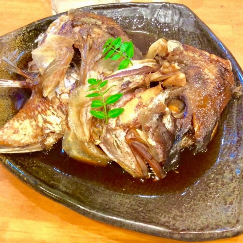 鯛のあら炊き(裏メニュー)(大瓶小町)