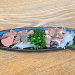 レバハツ刺し盛合せ