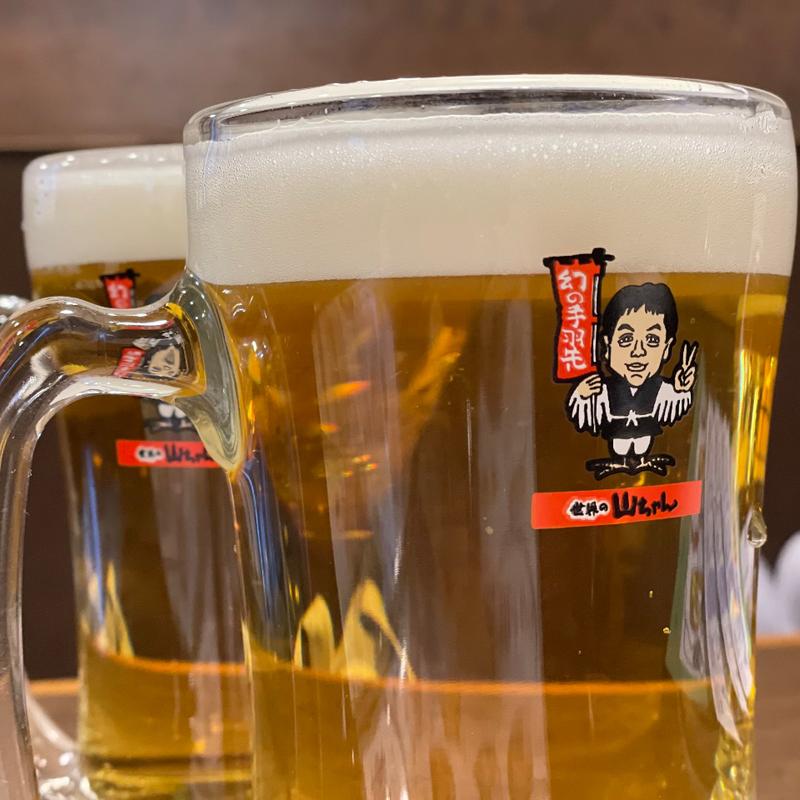 生ビール(世界の山ちゃん上野アメ横店)