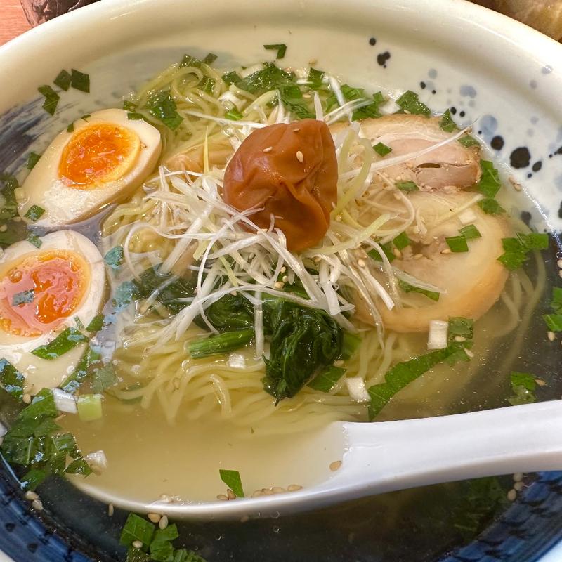 梅しそらーめん(俺流塩らーめん 渋谷三丁目店)