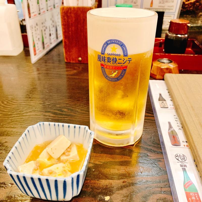 生ビール(風味爽快ニシテ)(須坂屋そば 新潟駅前店)