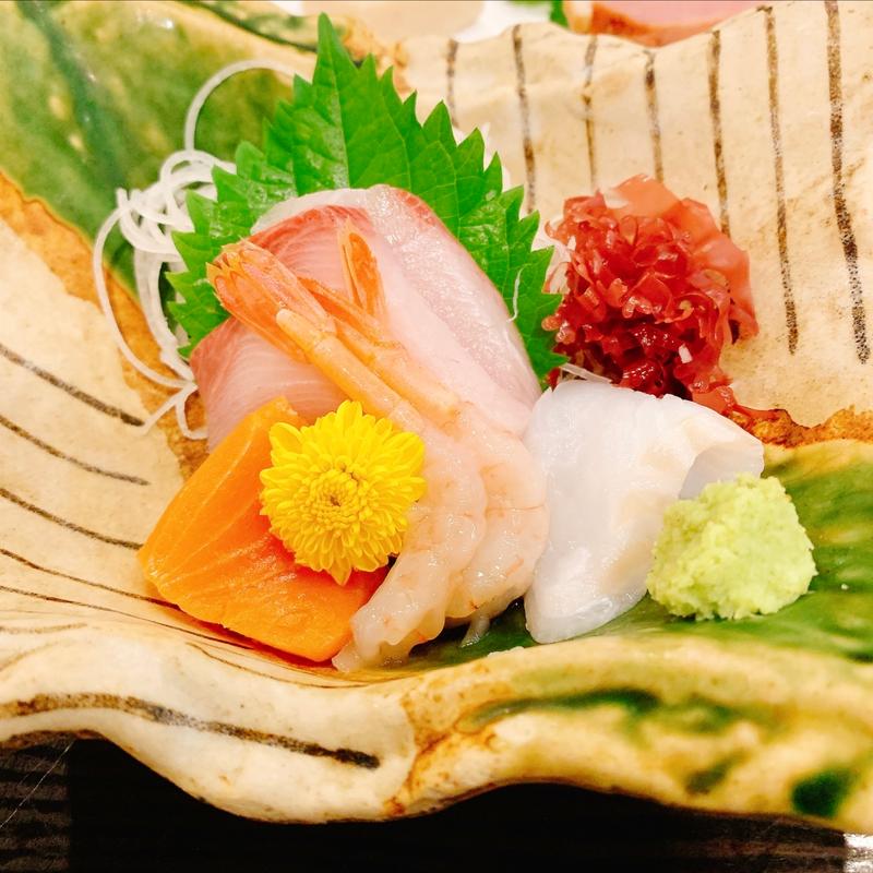 刺身盛(晩酌セット)(須坂屋そば 新潟駅前店)