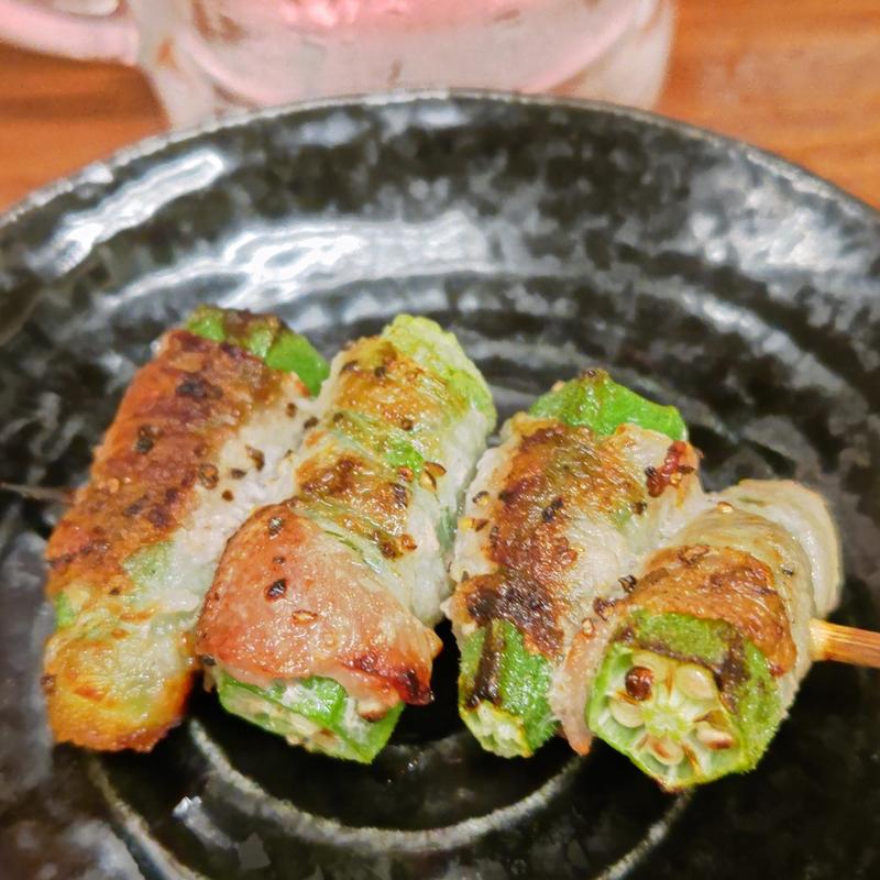 オクラ肉巻き(焼き鳥かっぱ)