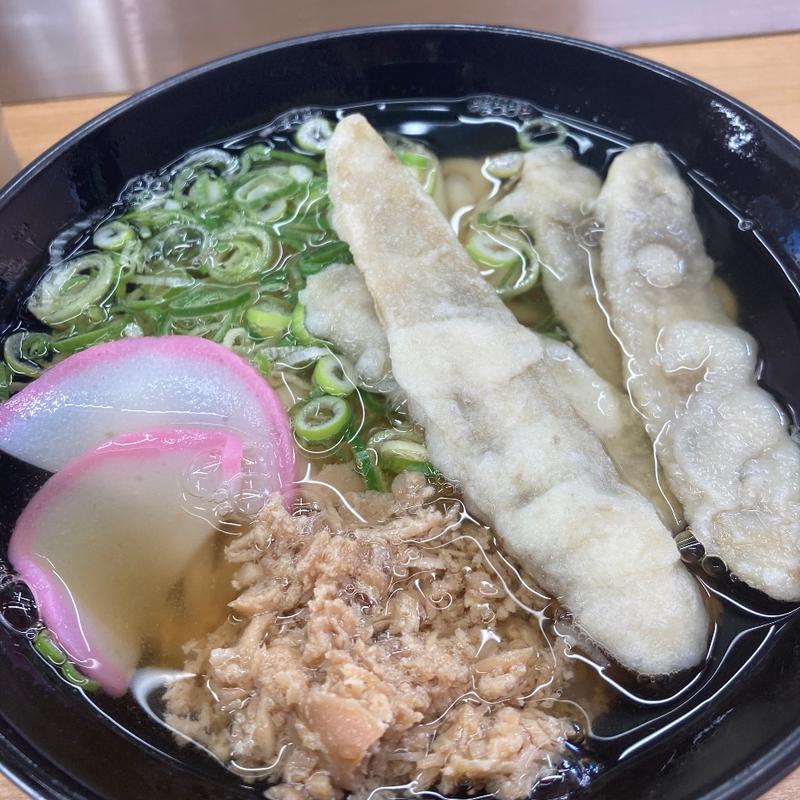 かしわゴボ天うどん(博多ホームうどん店)
