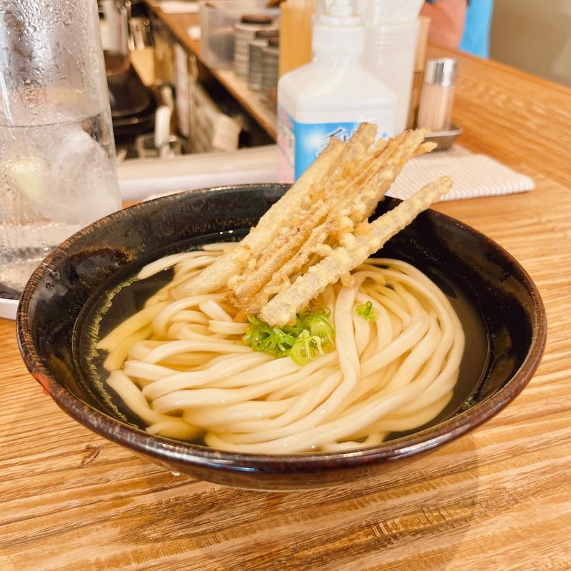 ごぼう天うどん（温）(筑後うどん まがり)