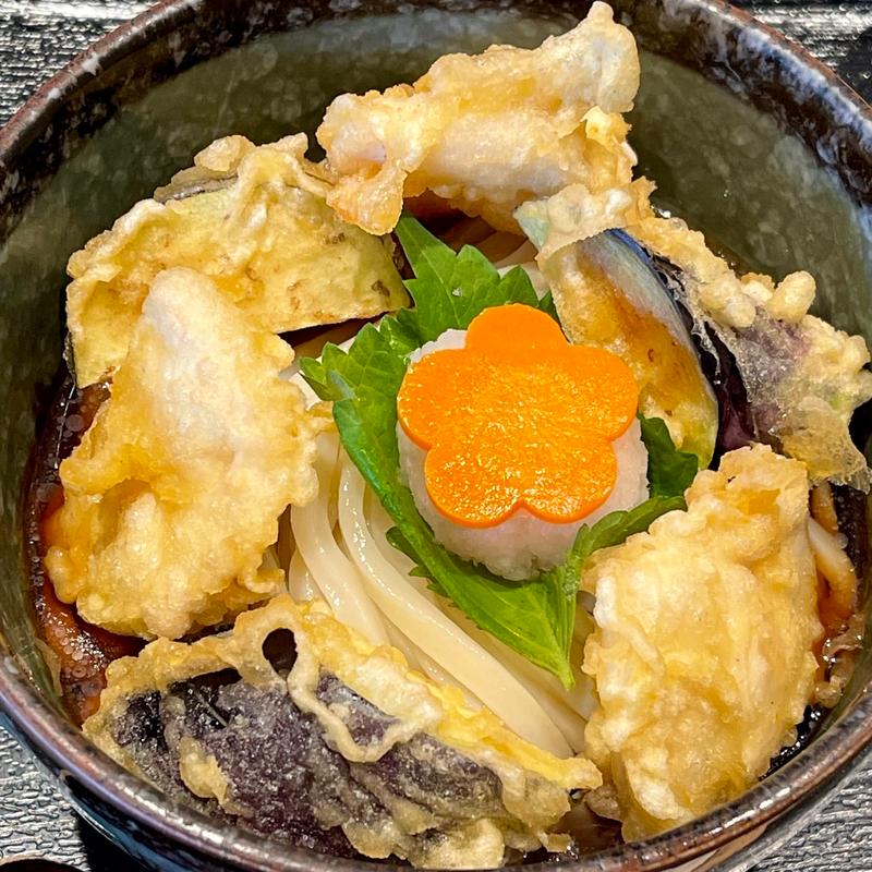 とり天うどん(多摩うどん ぽんぽこ)