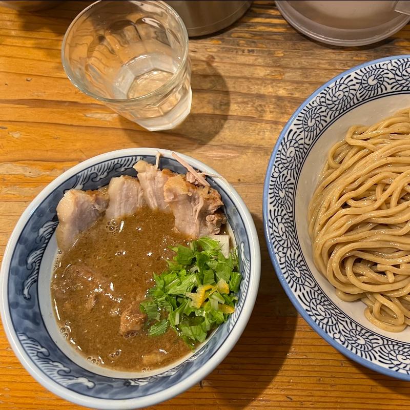 濃厚肉入つけ麺（胚芽麺）(道玄坂マンモス)
