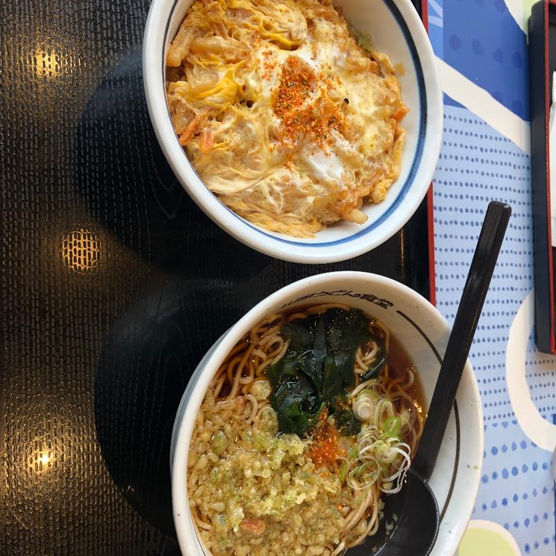 かき揚げ丼 たぬきそば【Aセット】(山田うどん食堂 太田50号バイパス店)
