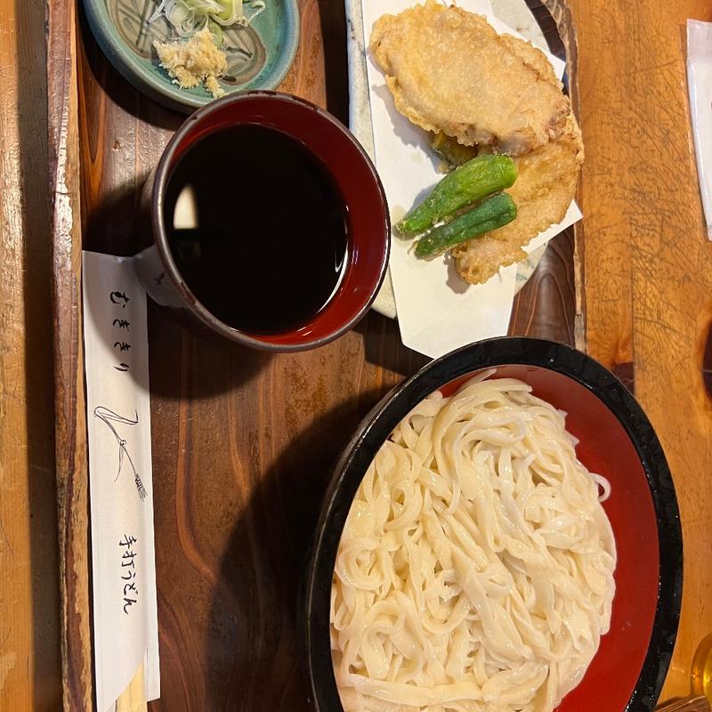 とり天うどん(手打ちうどん むぎきり)