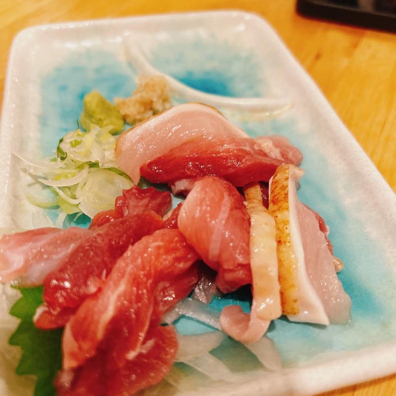 地鶏たたき盛り合わせ(安旨ちゃん おしどり)