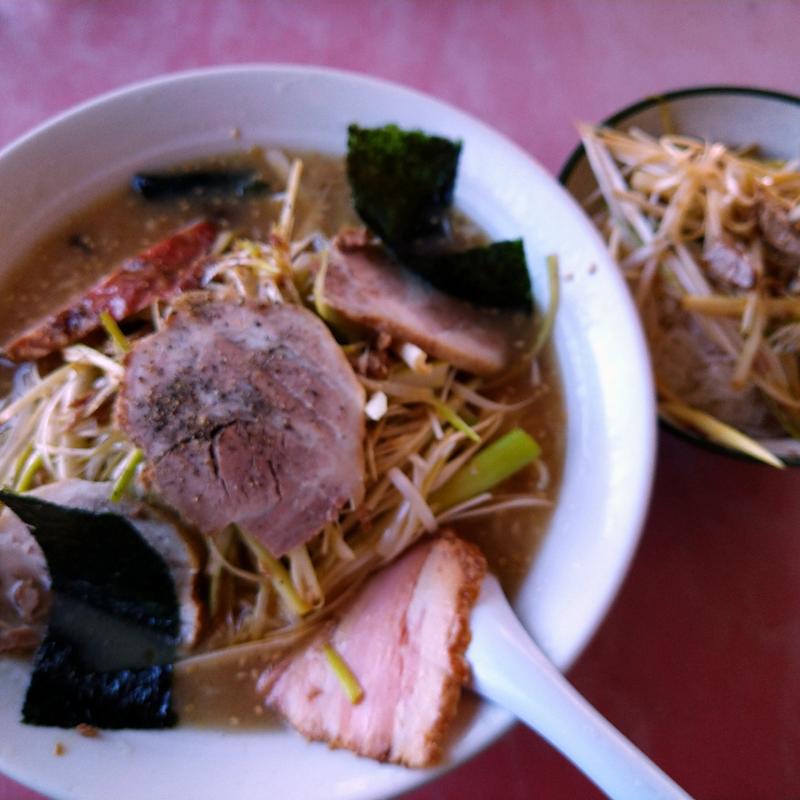 ネギ味噌チャーシュー麺大盛り(うまいラーメンショップ滝沢店)