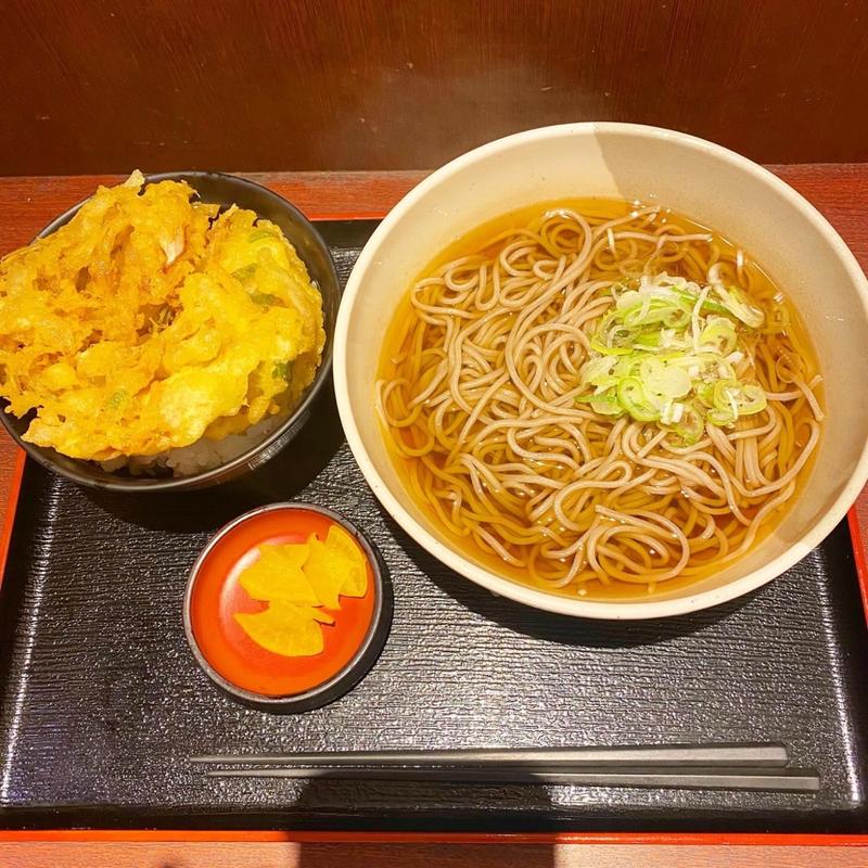 かき揚げ丼セット(越後そば 東京店)