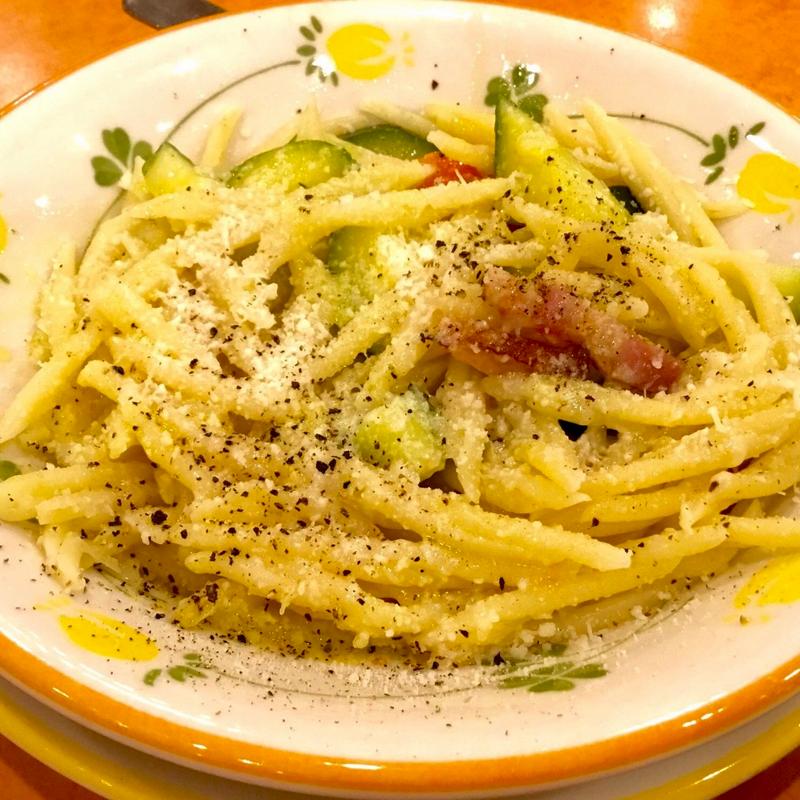 ズッキーニとトマトのトロフィエ(サイゼリヤ オアシス玉川駅前店)