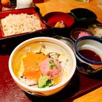 日替り定食(ネギトロサーモン丼)(そば縁肆さか本)