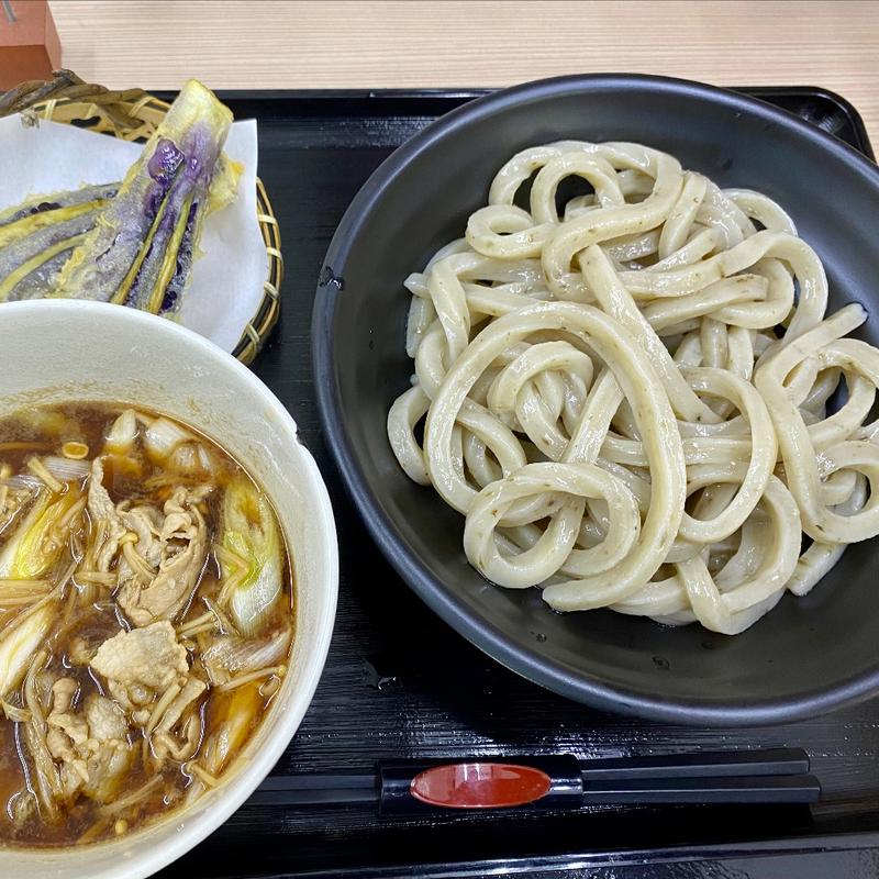 肉汁ごぼううどん つけ 中(自家製麺 さわ屋 川口店)