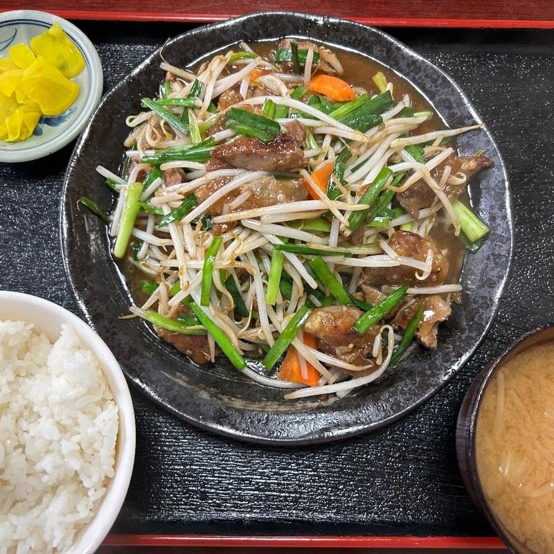ニラレバ定食(木の家食堂)