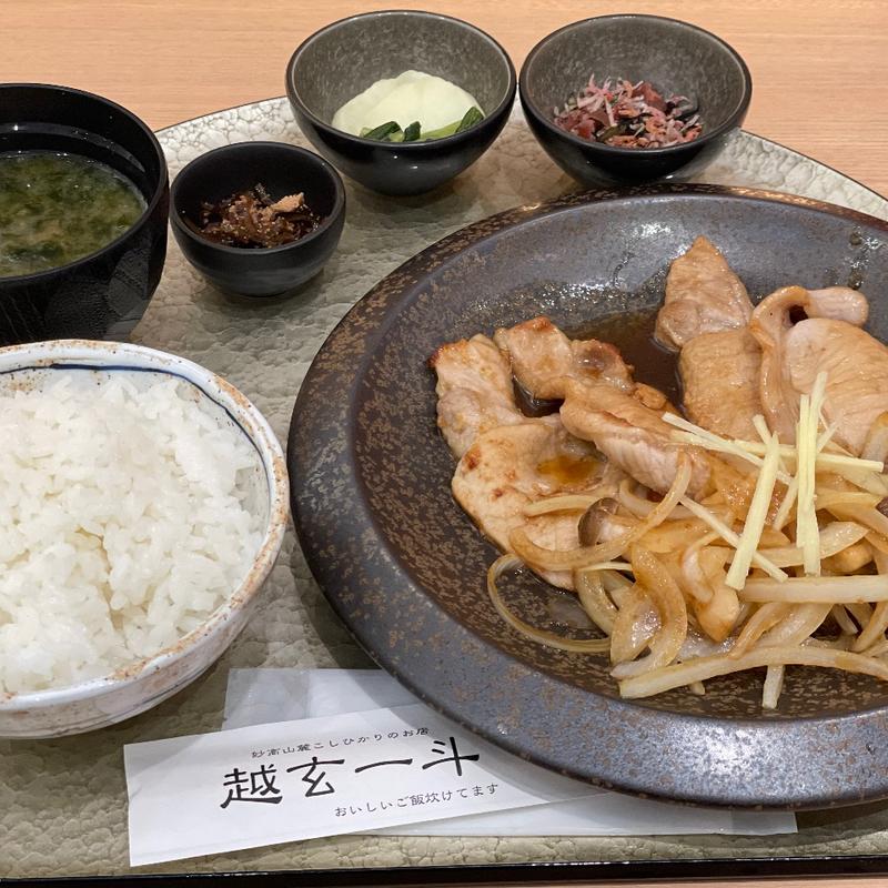 三元豚のロース生姜焼き(越玄一斗)