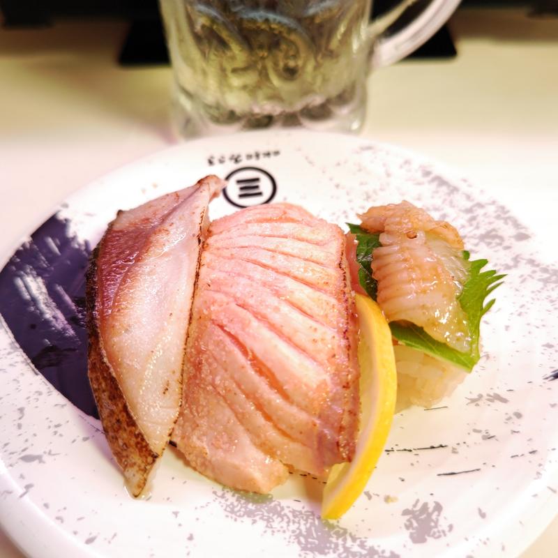 炙り三貫盛(回転寿司みさき ビーンズ新杉田店)