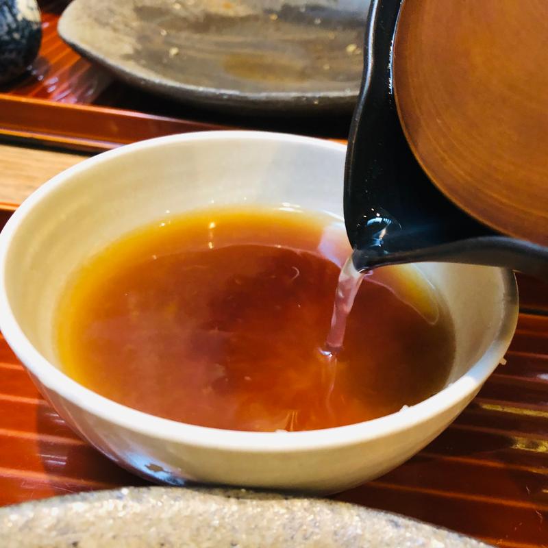 蕎麦湯(天神房丸新 （てんじんぼうまるしん）)