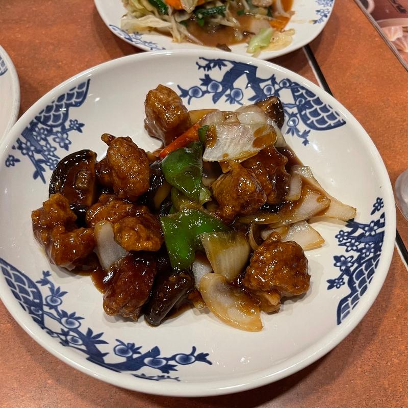 黒酢の酢豚(バーミヤン 神奈川大口店)