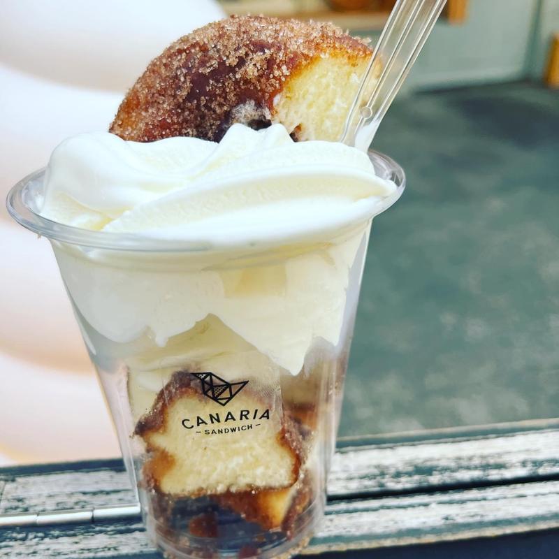 シナモンドーナツソフト(カナリアサンドイッチ亀戸店)