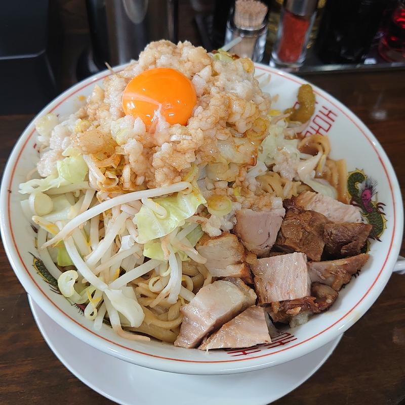 肉増しまぜそば＋大盛＋野菜400g(活郎)