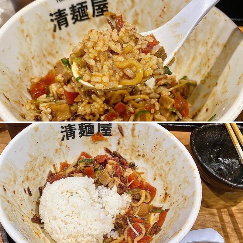 カレー風味のまぜそば ミニご飯付き(清麺屋)