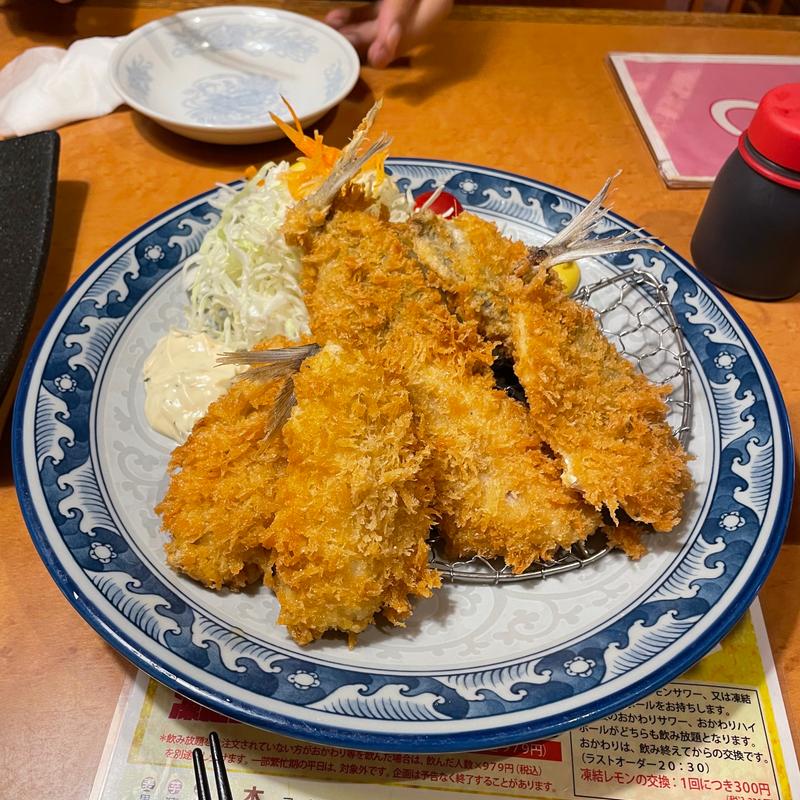 鯵フライ(埼玉漁港の海鮮食堂 そうま水産 川島本店)