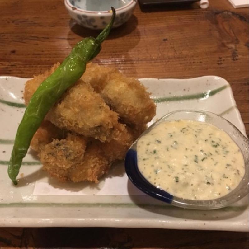 カキフライ　自家製タルタル添え(旬菜料理 でんご)