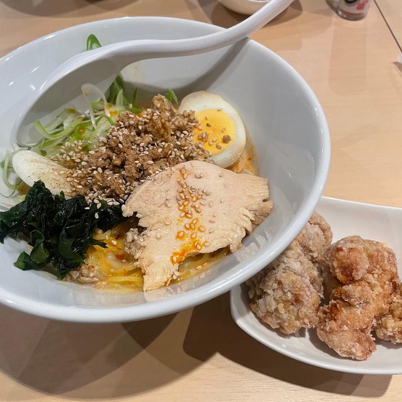 冷やし豆乳担々麺からあげセット(秀泉亭 五橋庵)